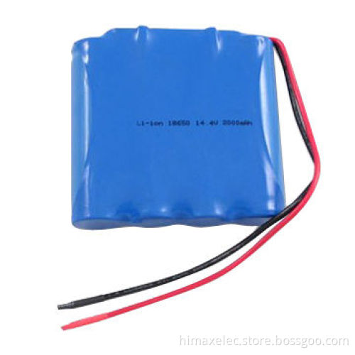 Shenzhen factory rechargeable li-ion battery pack with High quality 18650 4s1p 14.8v 2400mah